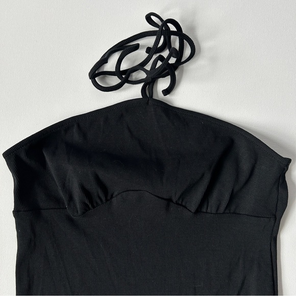ASOS DESIGN Women’s Black Halter Neck Bodycon Mini Dress Size 8 - Picture 2 of 7